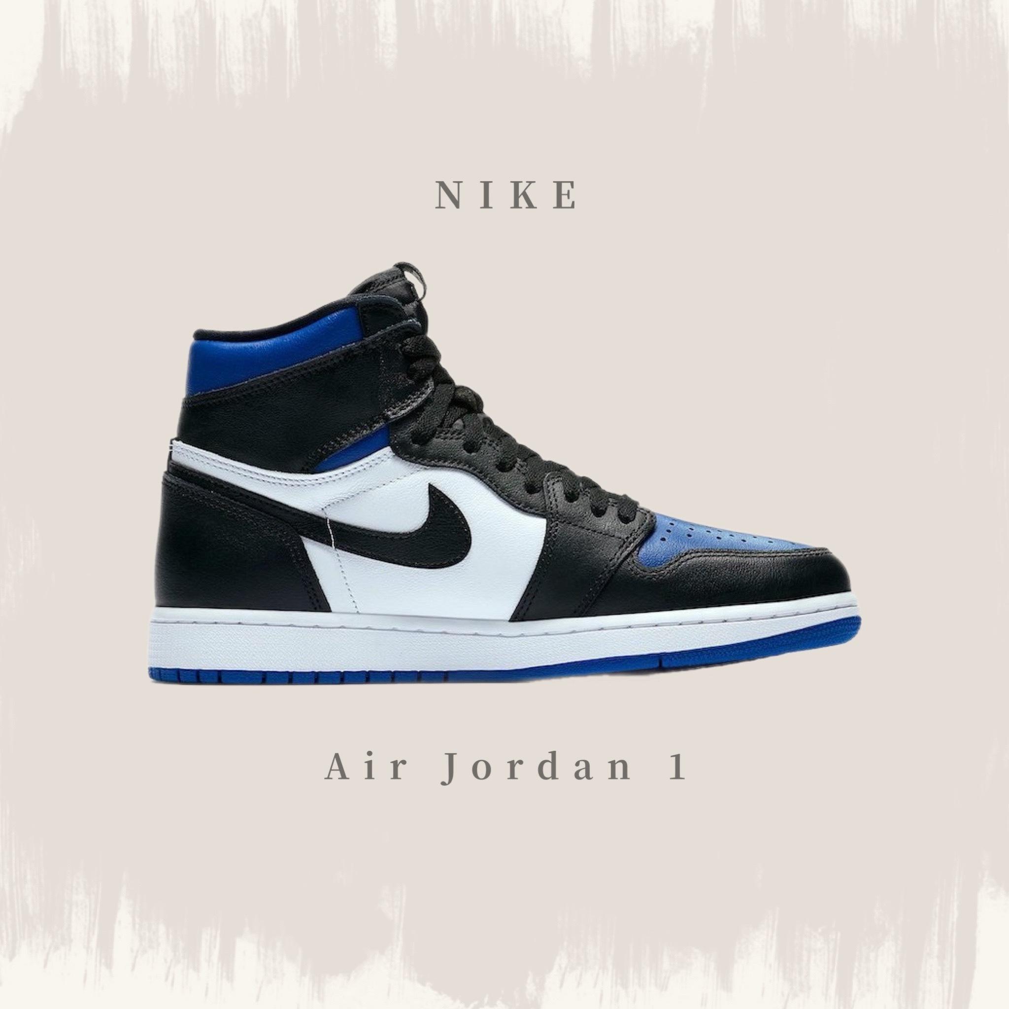 NIKE AIR JORDAN 1 RETRO HIGH OG "ROYAL TOE" 黑藍 555088-041