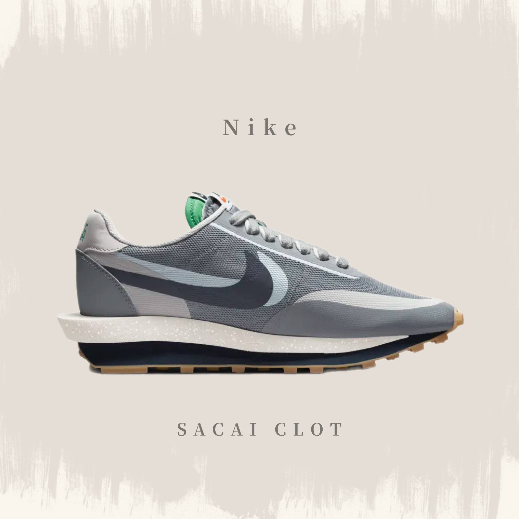 三方聯名 Nike x Sacai x CLOT 莫蘭迪色 灰藍 DH3114-001