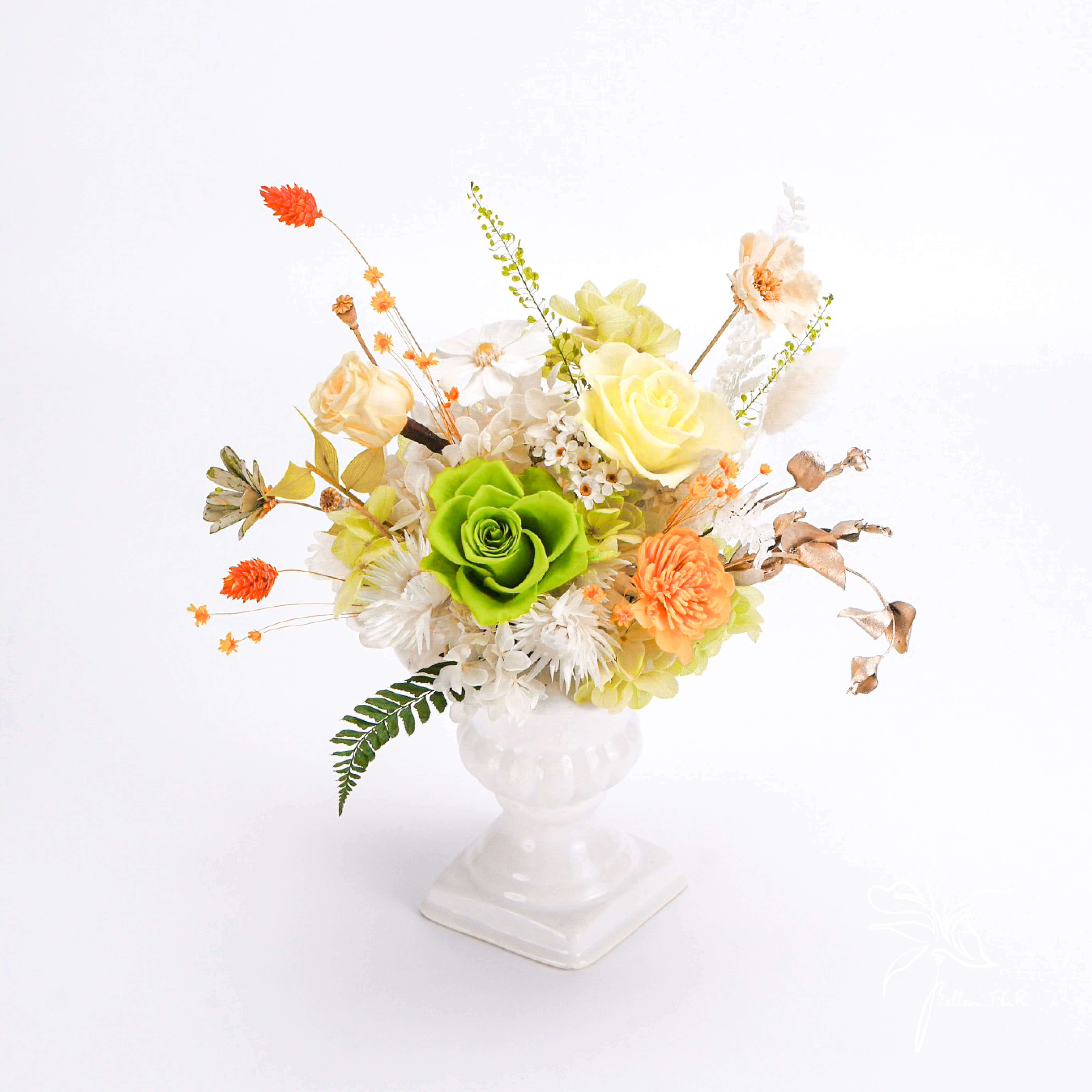 【許下的祝福】永生乾燥瓷器盆花