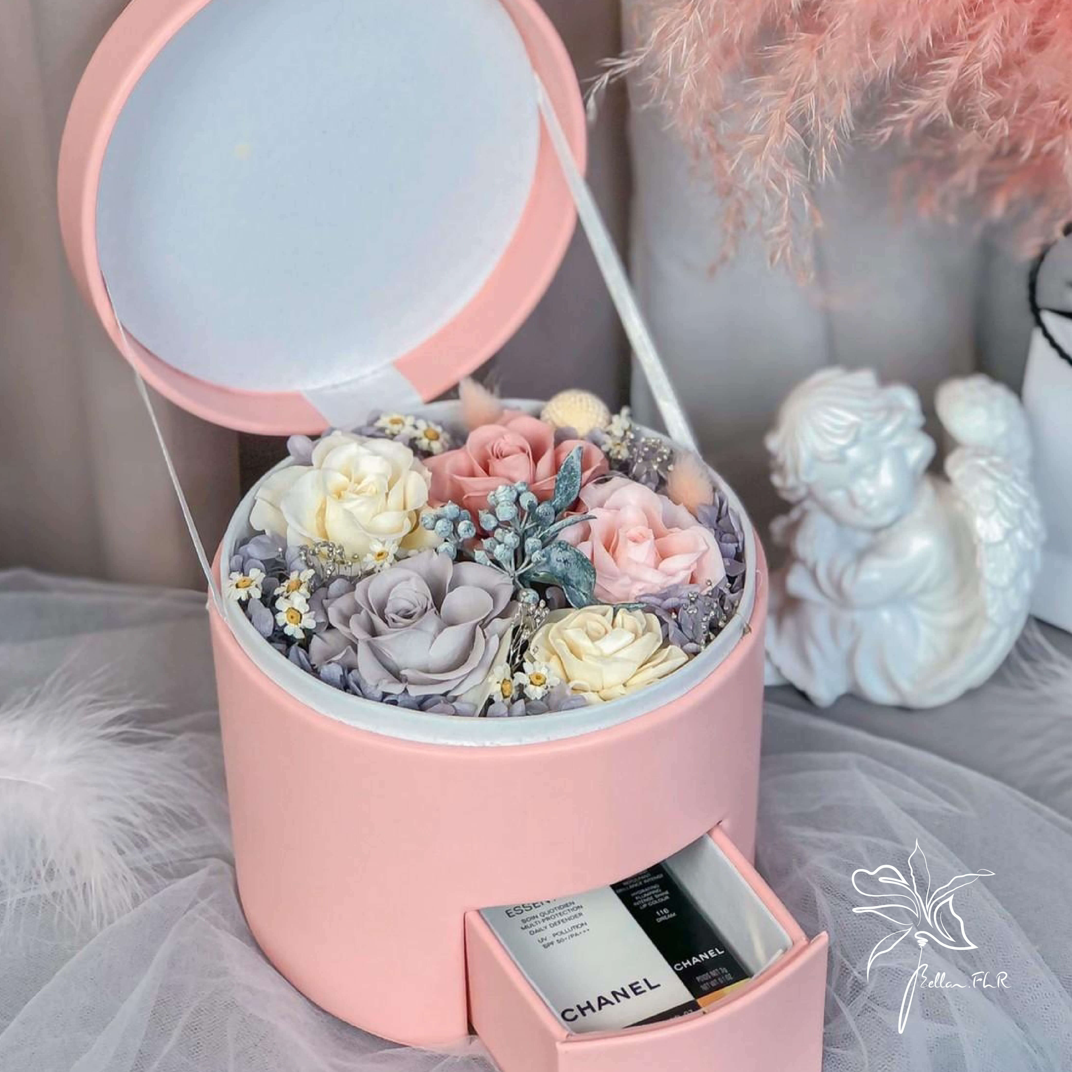 【浪漫之心】永生乾燥花首飾盒