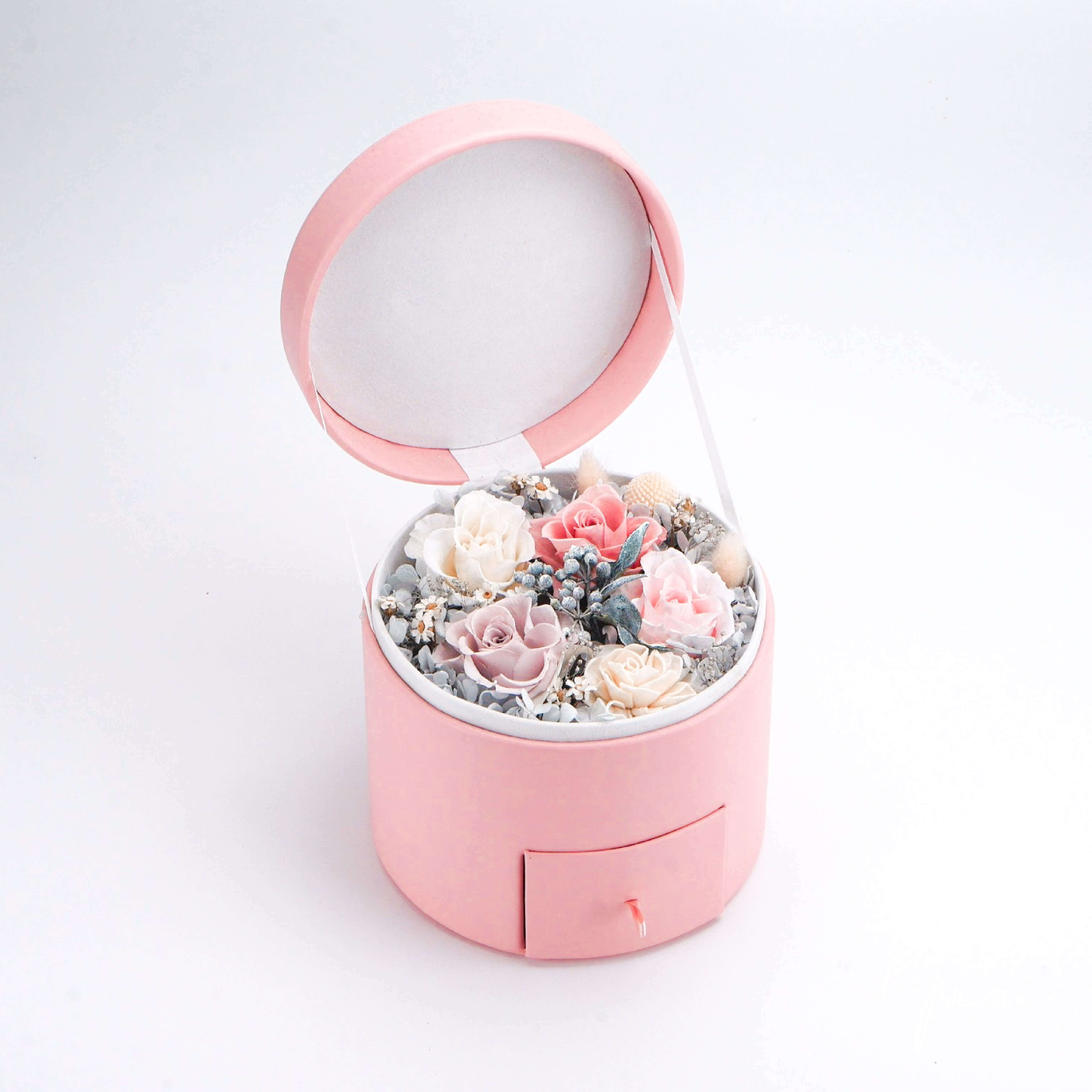 【浪漫之心】永生乾燥花首飾盒