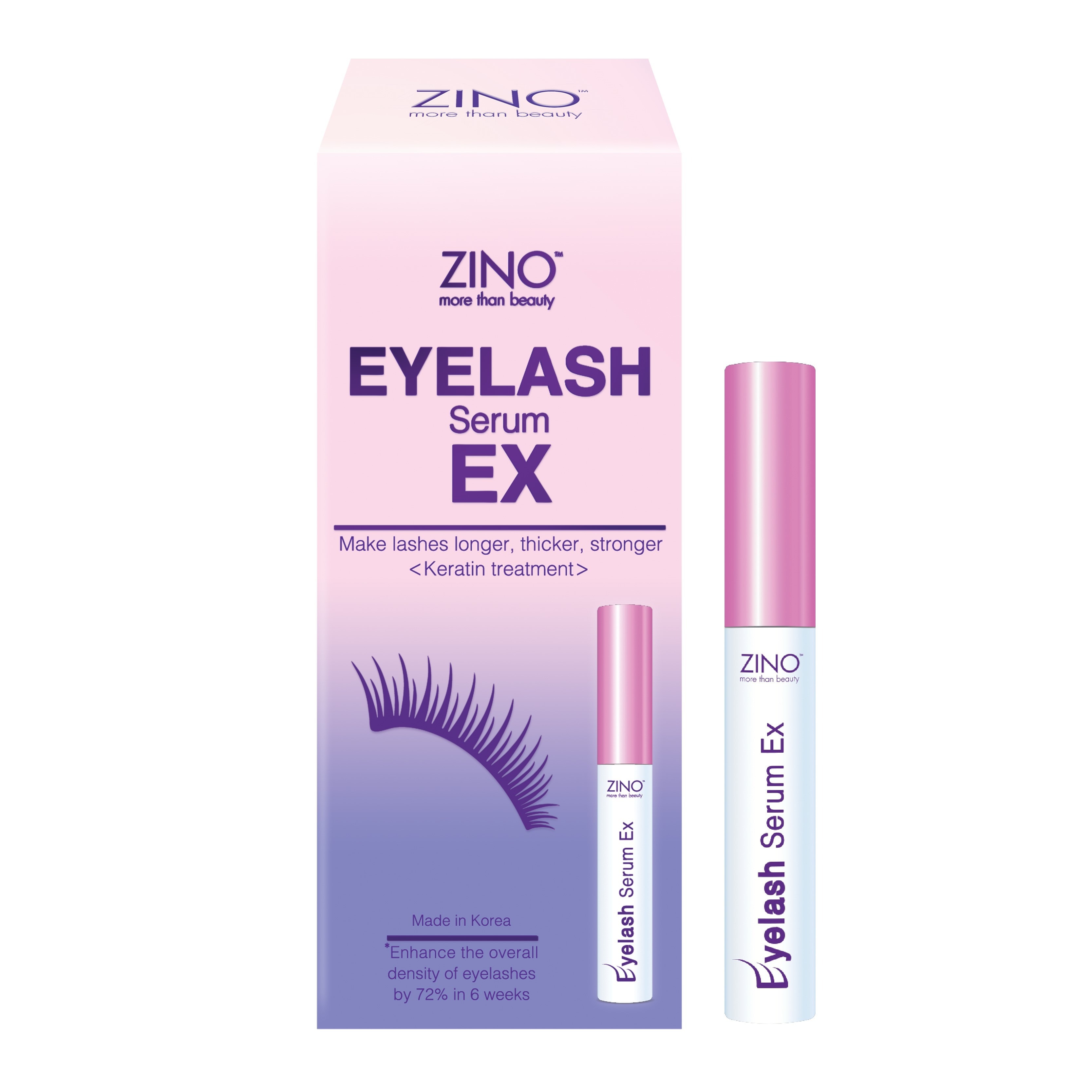 ZINO 濃睫毛增長液 5ml|2週睫毛急長|促進睫毛生長速度|激活沉睡中的睫毛|修護受損睫毛|韓國製造