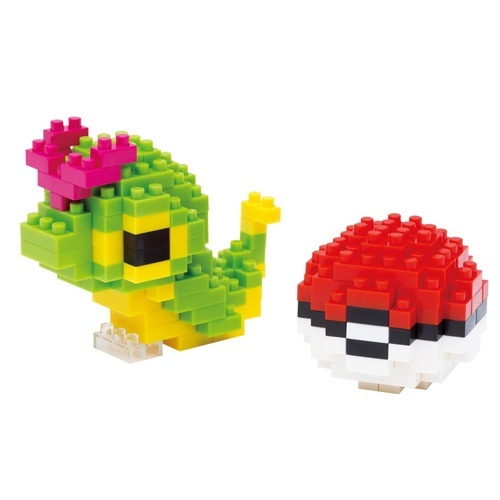 《 Nano Block 迷你積木 》【 寶可夢系列 】 NBPM -010 綠毛蟲 & 寶貝球