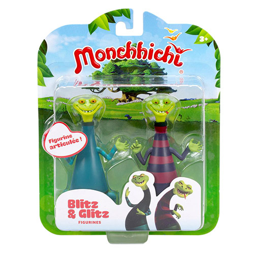 《 Monchhichi夢奇奇 》人偶公仔-Blitz&Glitz
