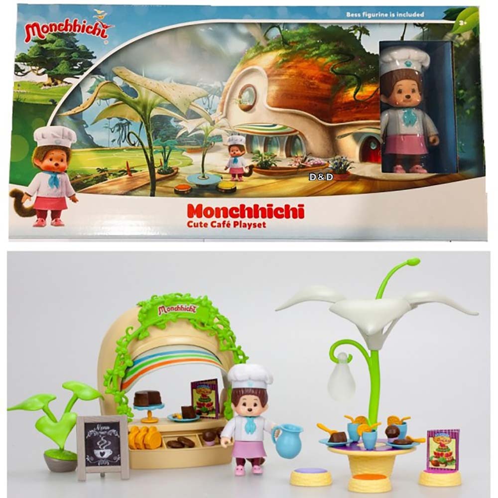 《 Monchhichi夢奇奇 》夢奇奇-貝絲的咖啡店(附人偶)