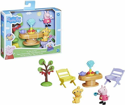 《 HASBRO 孩之寶》粉紅豬小妹 小家具配件組 - 佩佩的下午茶時光