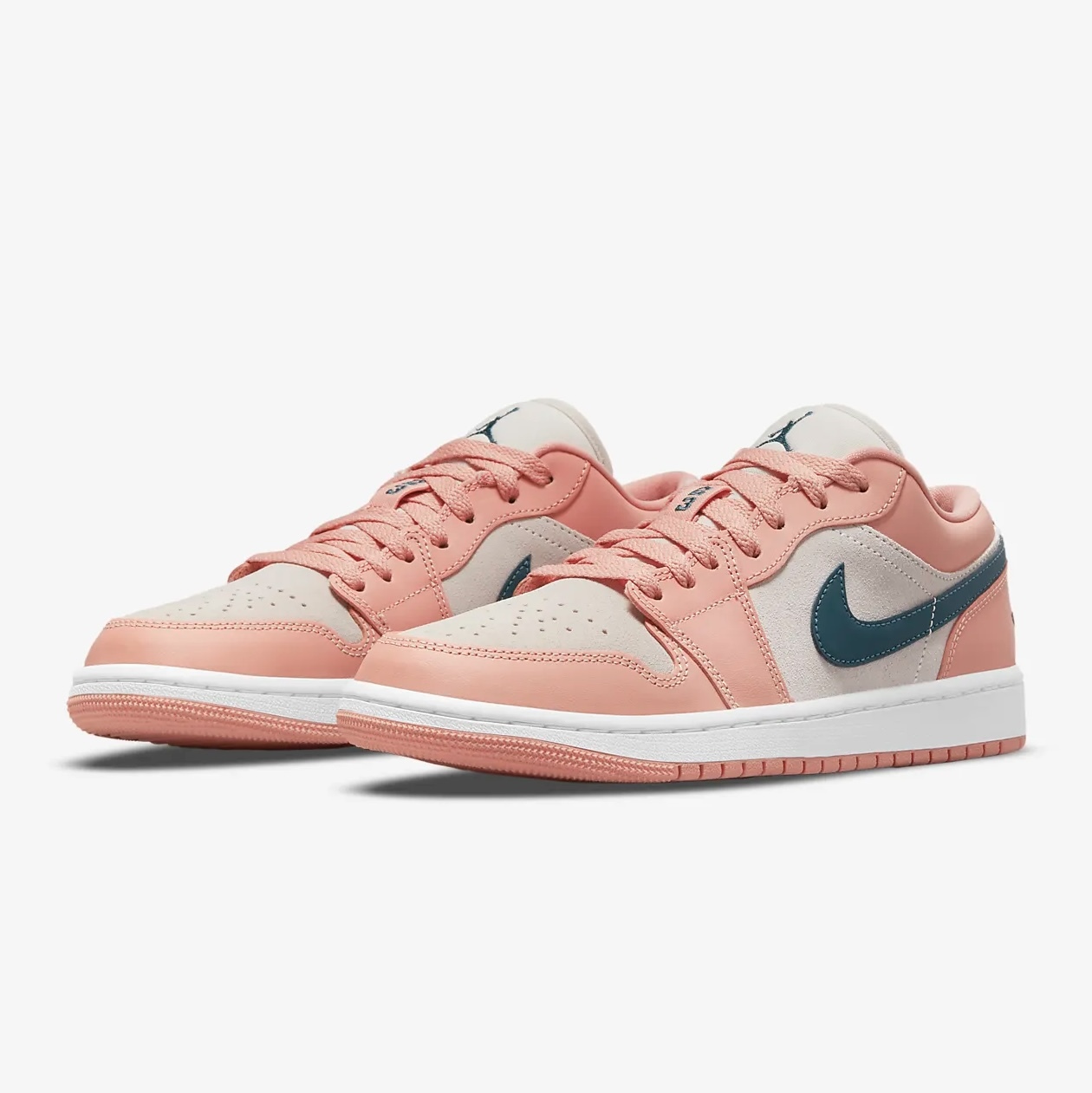 Air Jordan 1 LOW  ''Light Madder Root'' 低筒粉綠勾 女款 DC0774-800