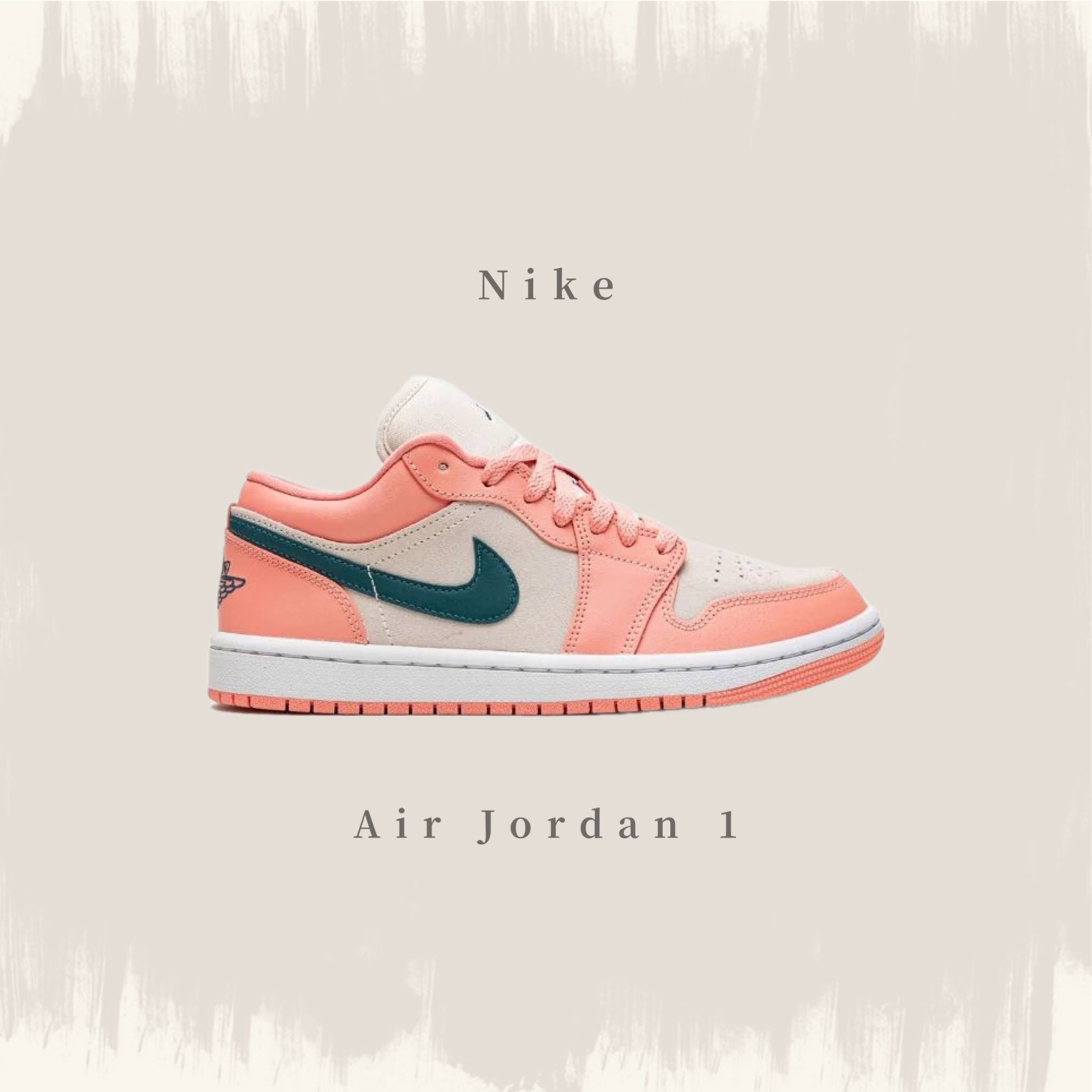 Air Jordan 1 LOW  ''Light Madder Root'' 低筒粉綠勾 女款 DC0774-800