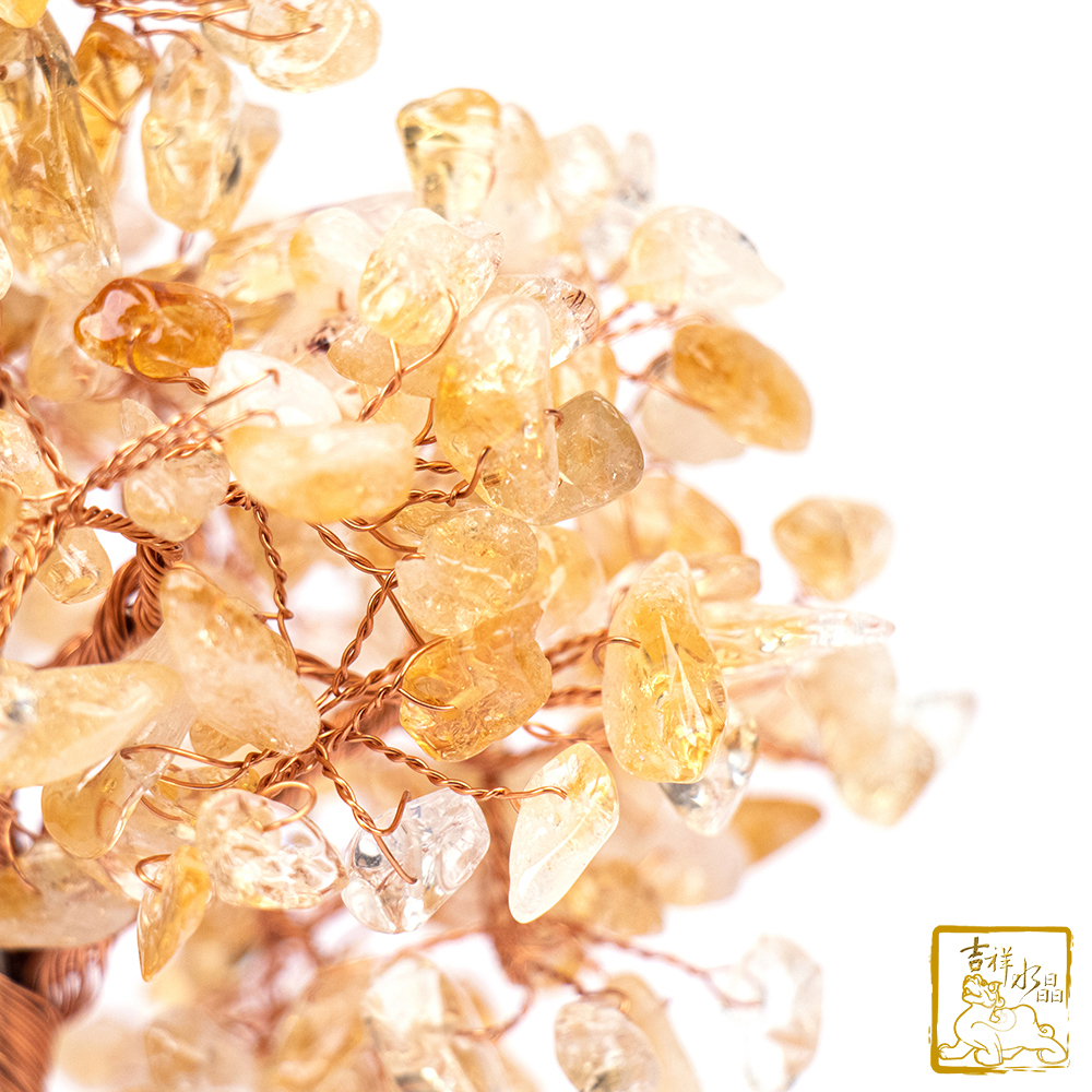 黃水晶．粉水晶招財發財樹 旺財運