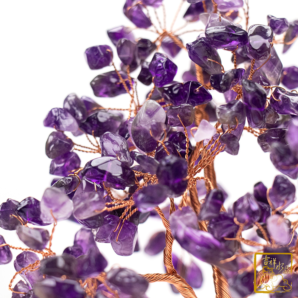 紫水晶．粉水晶招財發財樹 旺貴人