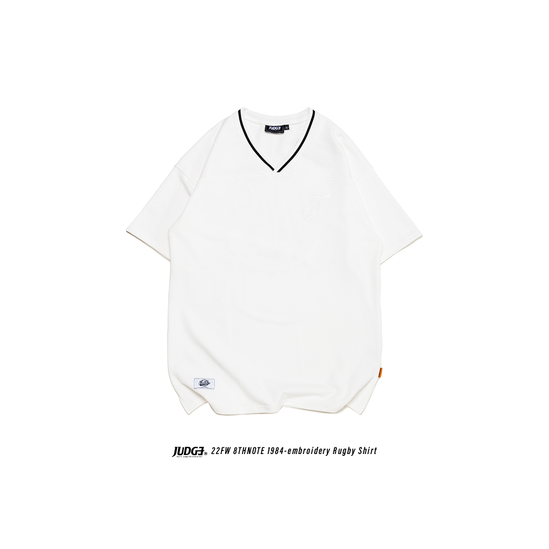 JUDGE 22"F/W 8THNOTE 1984 Embroidery Rugby Shirt