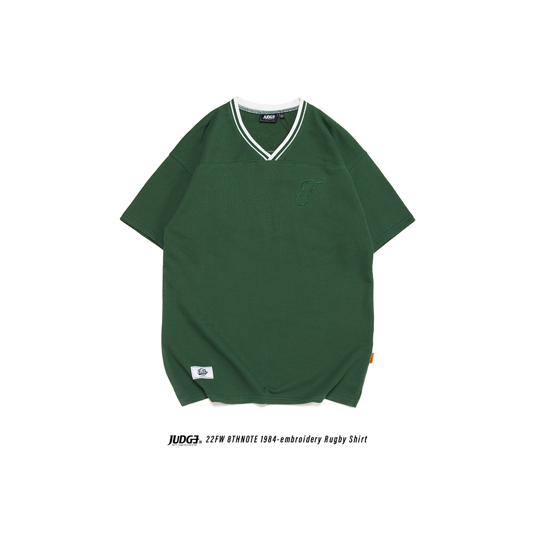 JUDGE 22"F/W 8THNOTE 1984 Embroidery Rugby Shirt
