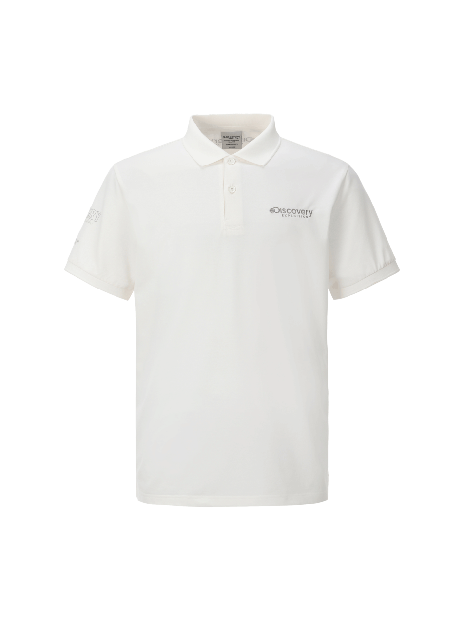Discovery 小LOGO 袖口塗鴉 T恤 短袖 白色 男