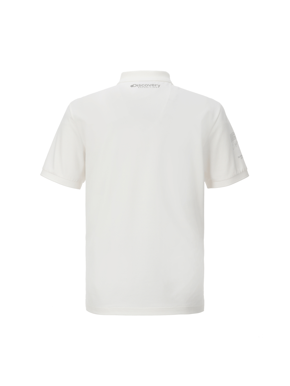 Discovery 小LOGO 袖口塗鴉 T恤 短袖 白色 男