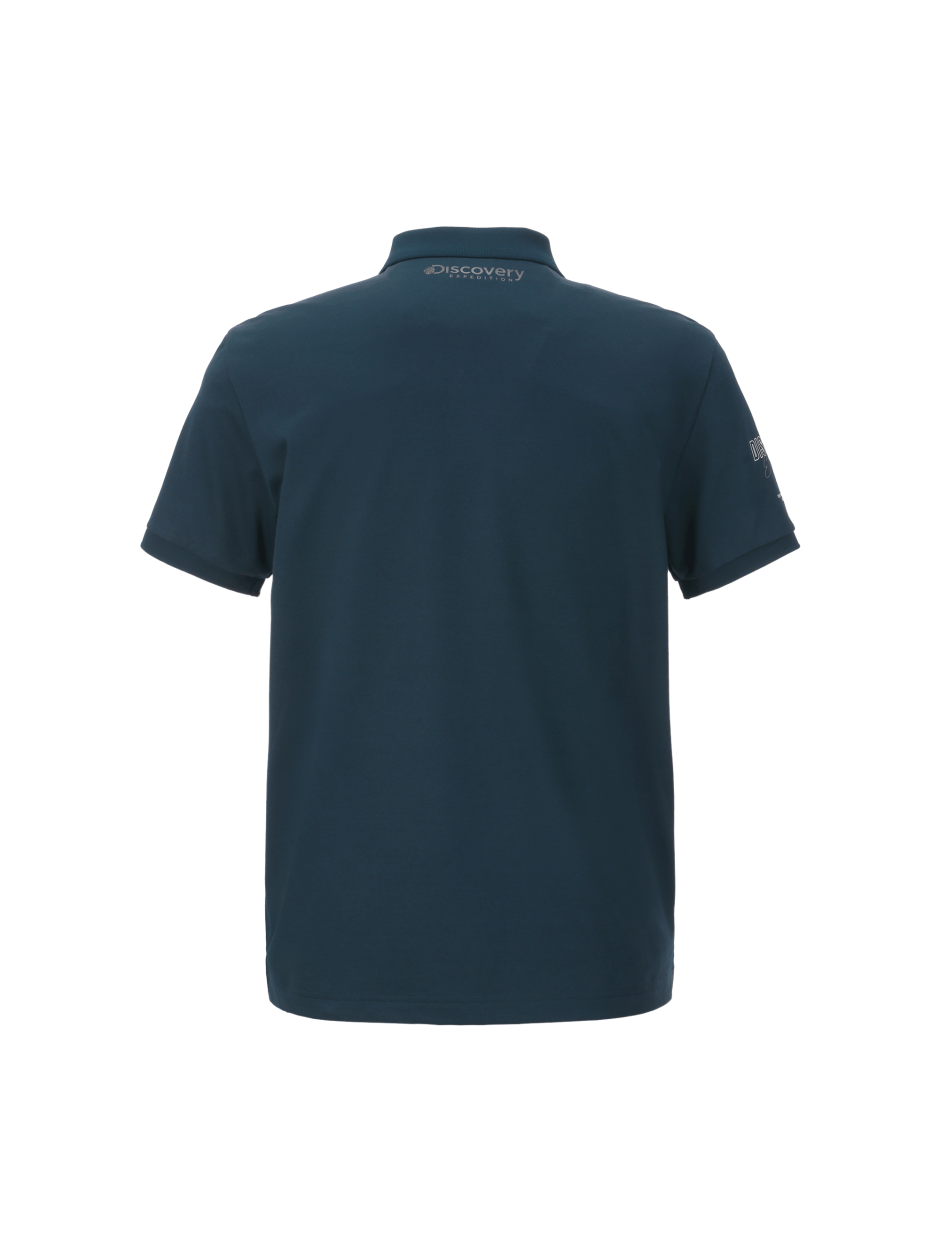 Discovery 小LOGO 袖口塗鴉 T恤 短袖 深藍色 男