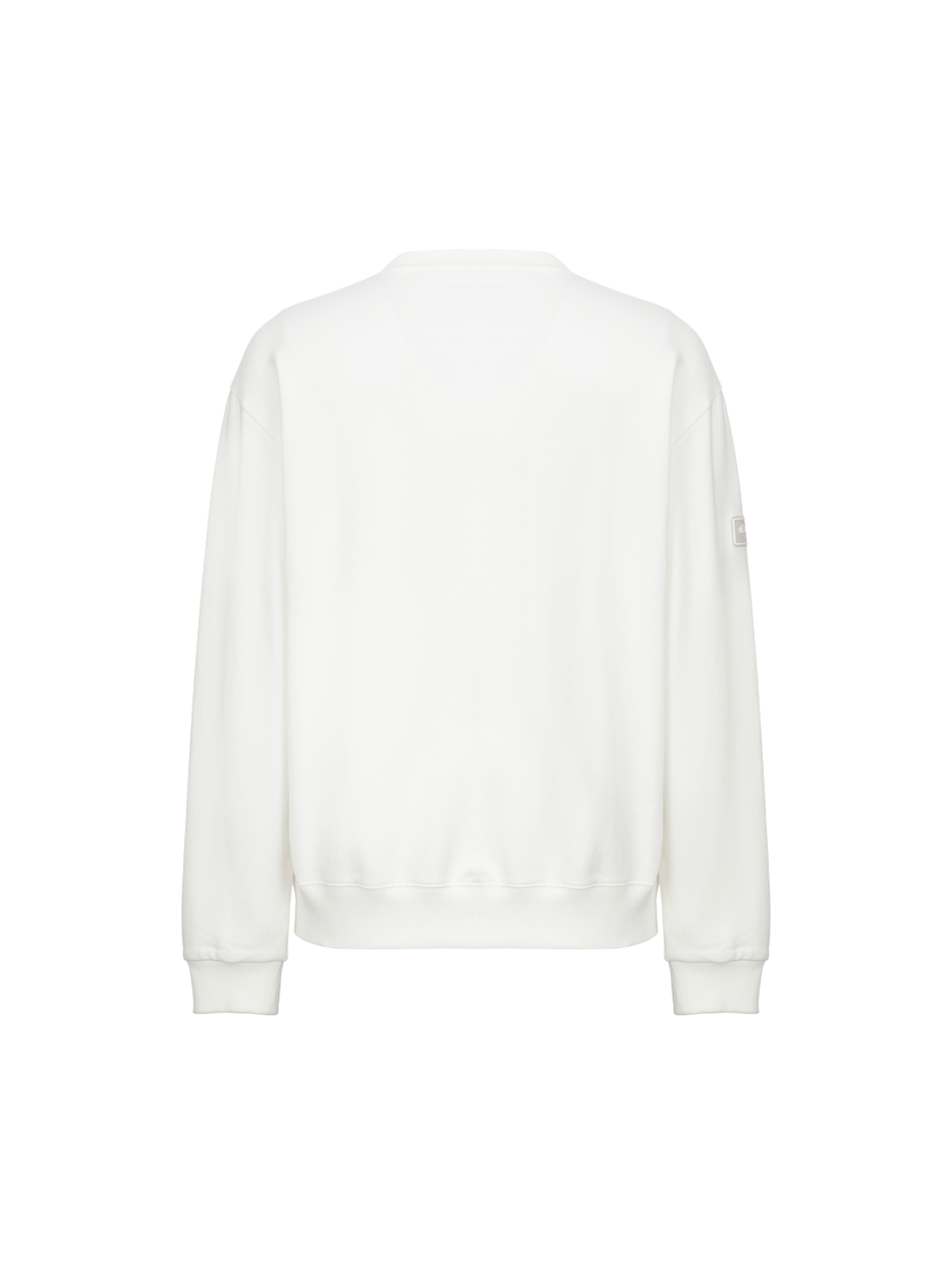 Discovery 小LOGO 塗鴉 T恤 長袖 大學T 白色 男