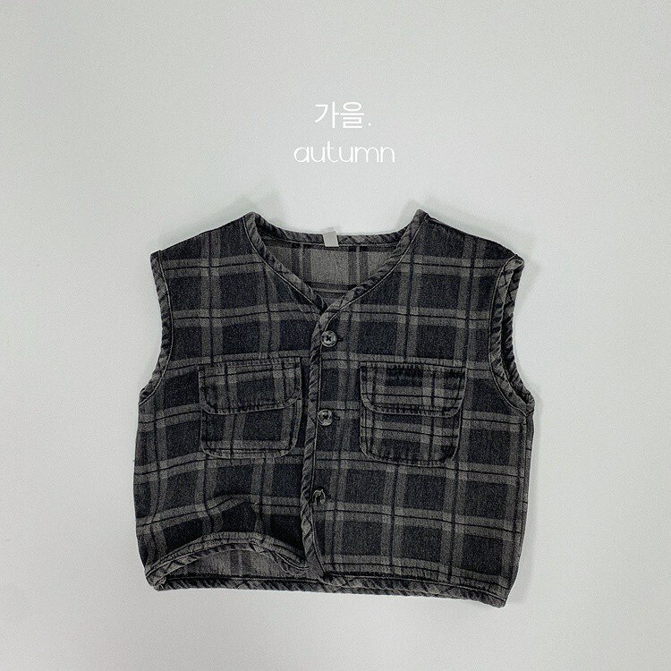 日系質感雙口袋背心