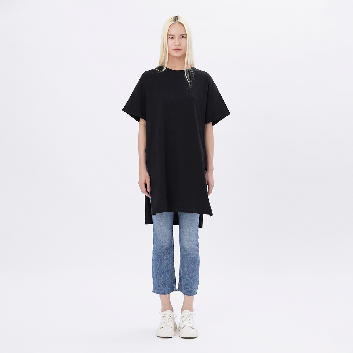 Robe 長版側開衩上衣