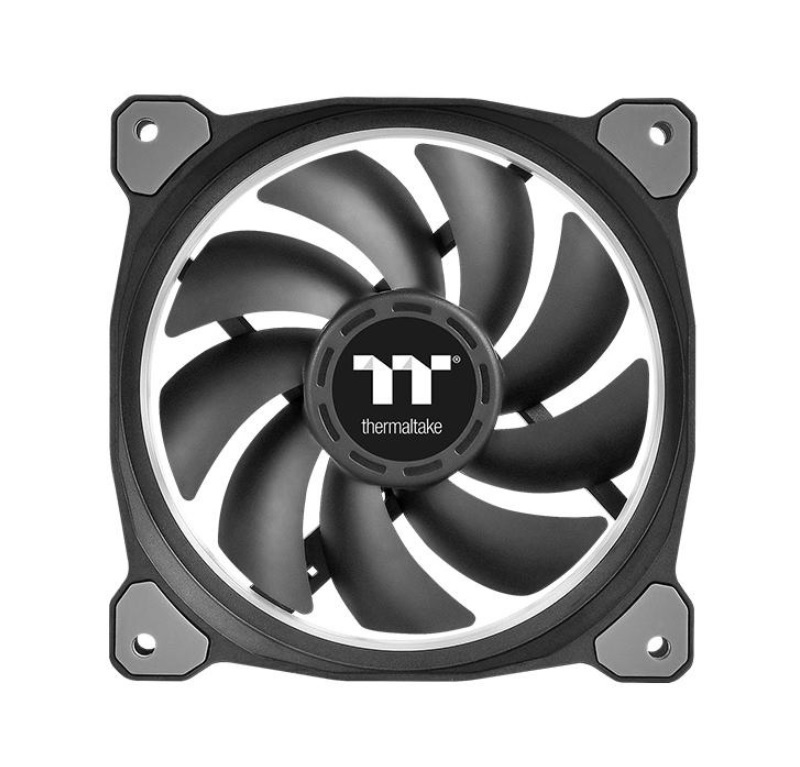 米特3C數位–曜越 Riing Plus 12 LED RGB水冷排風扇/單顆包/CL-F059-PL12SW-A