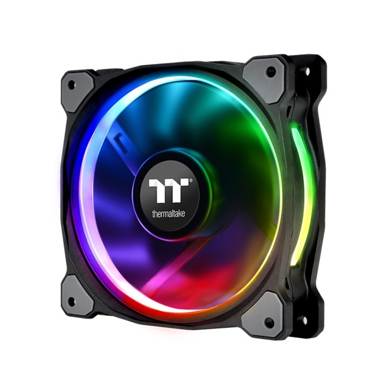 米特3C數位–曜越 Riing Plus 12 LED RGB水冷排風扇/單顆包/CL-F059-PL12SW-A