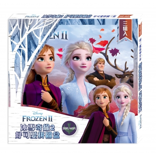 《 Disney 迪士尼 公主 》冰雪奇緣2好可愛拼圖盒