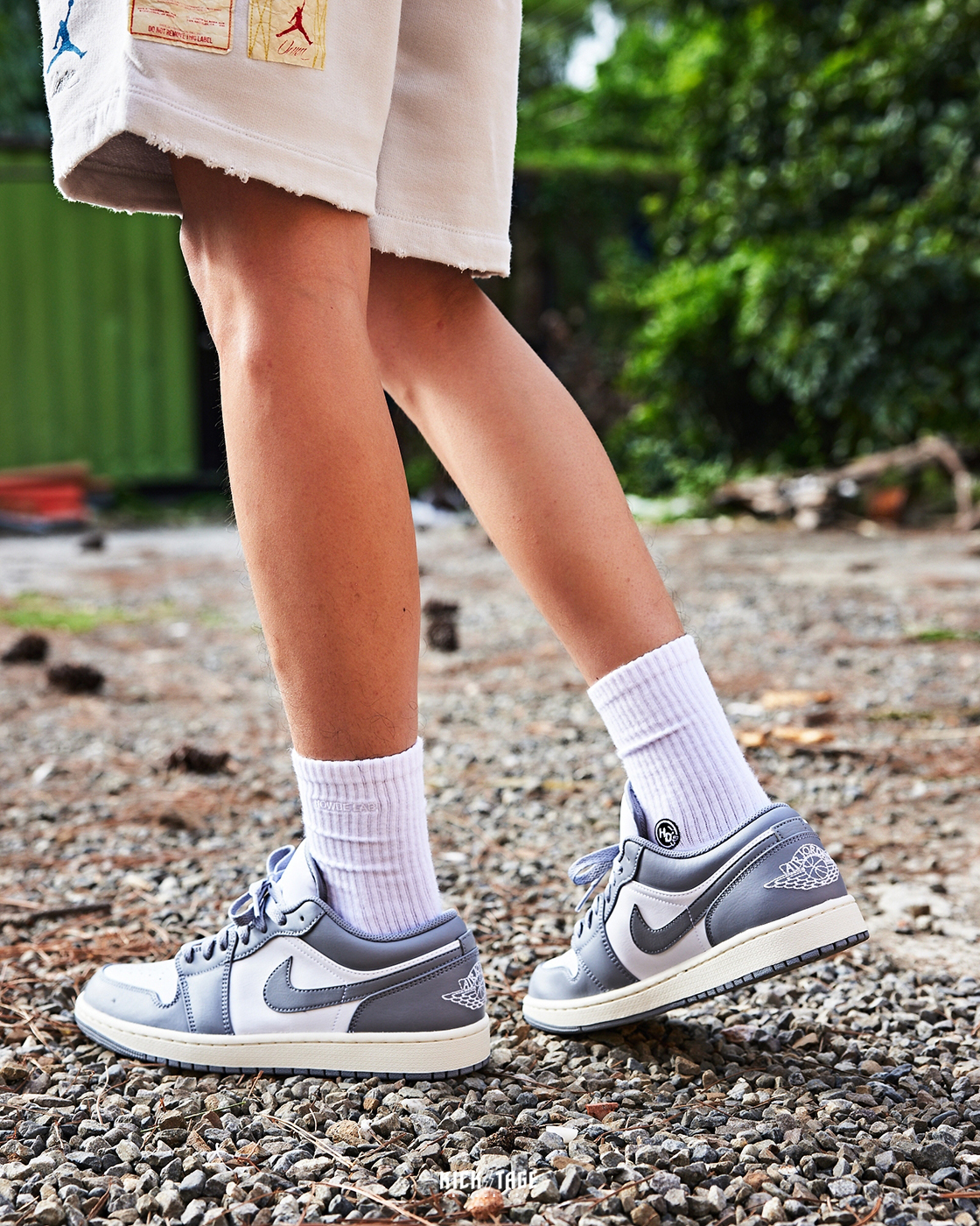 <連線代購商品>男鞋 AIR JORDAN 1 LOW VINTAGE GREY 白灰 奶油底 小DIOR 休閒鞋【553558-053】AJ1