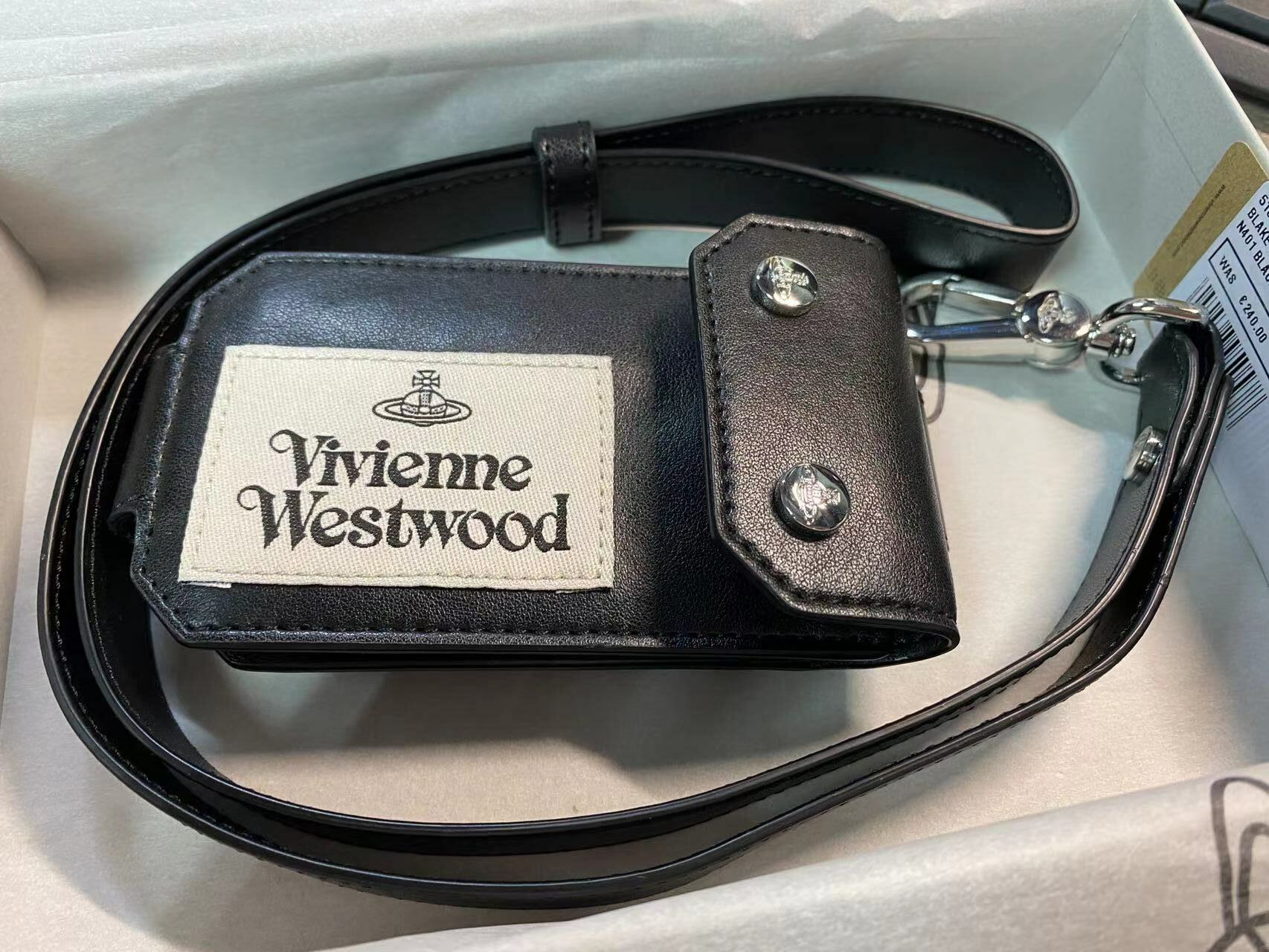 WVW04076 VIVIENNE WESTWOOD Blake Lanyard Wallet Black #5104005131824 (E)