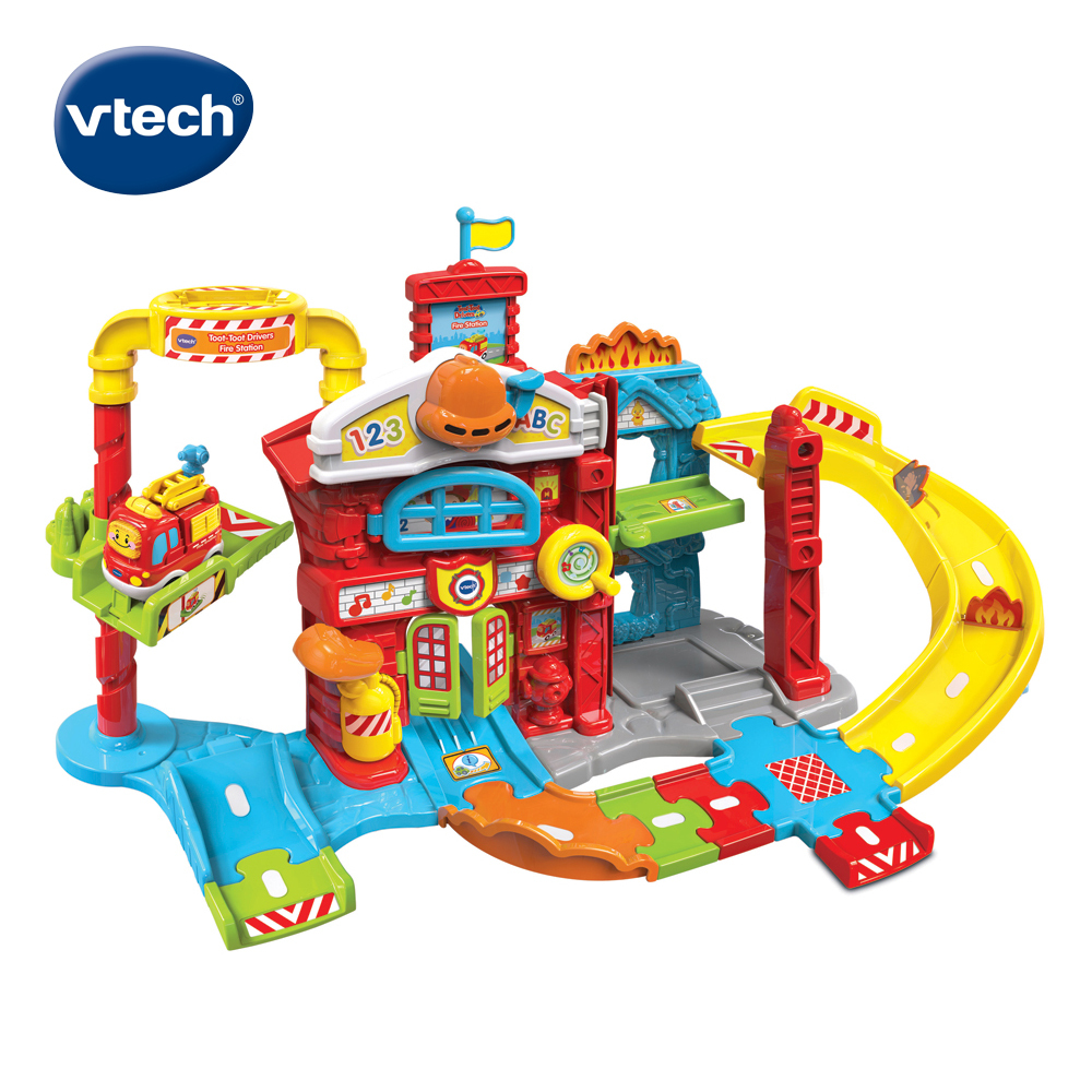 【英國 Vtech 嘟嘟車系列 】消防局軌道組