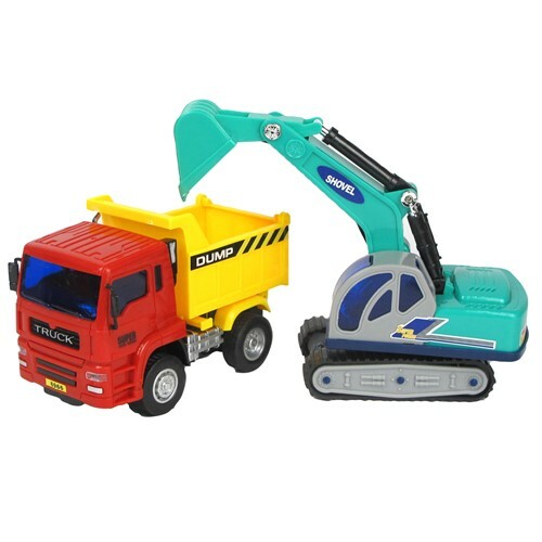 《 KIDMATE 》迷你砂石車+挖土機