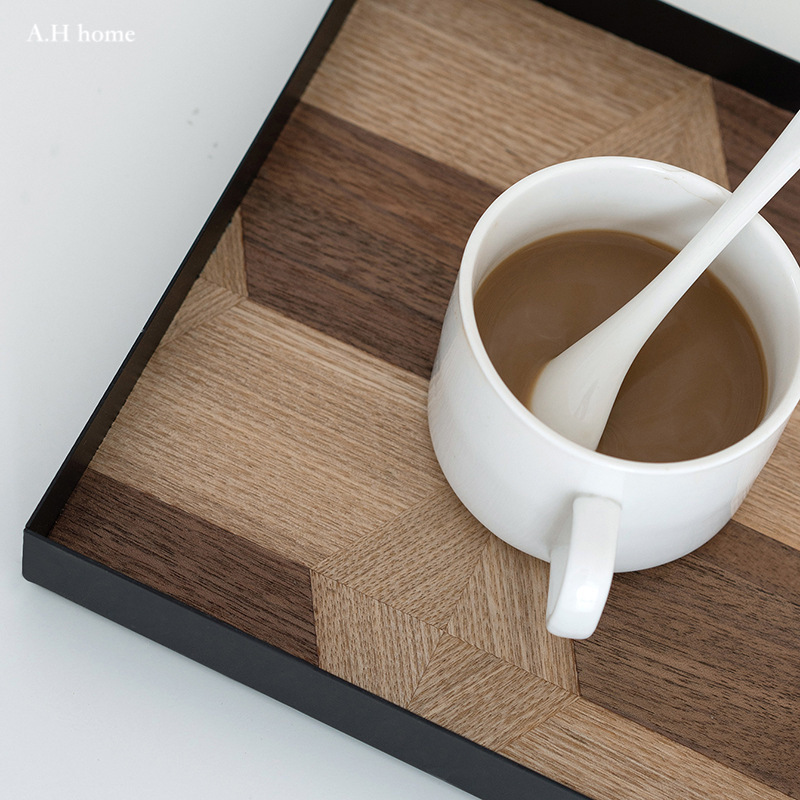 【ＡＨ712】北歐鐵藝拼木托盤