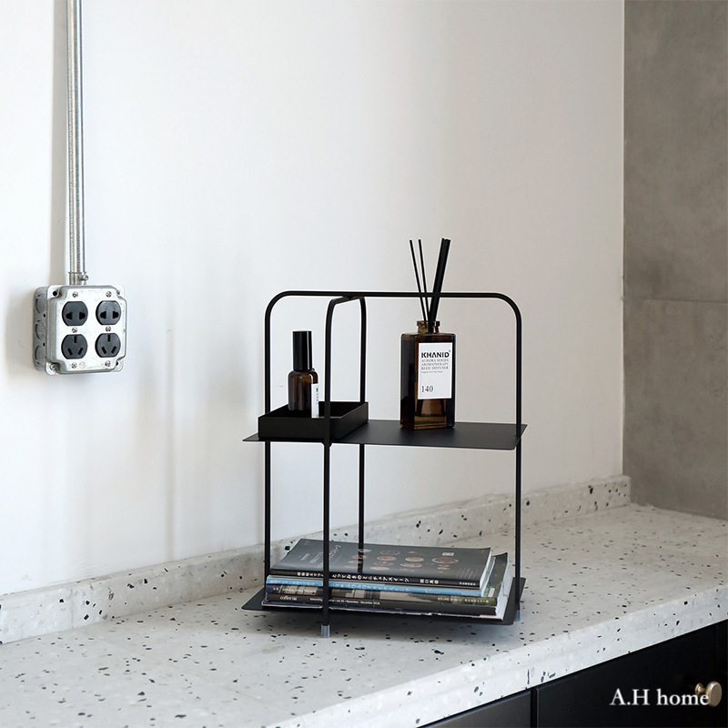 【ＡＨ716】北歐鐵藝雙層置物架