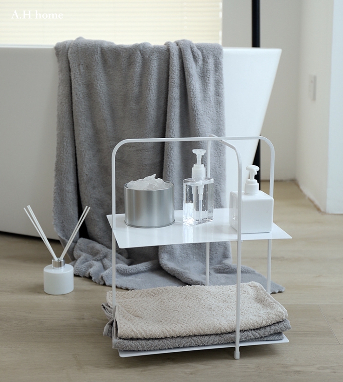 【ＡＨ716】北歐鐵藝雙層置物架