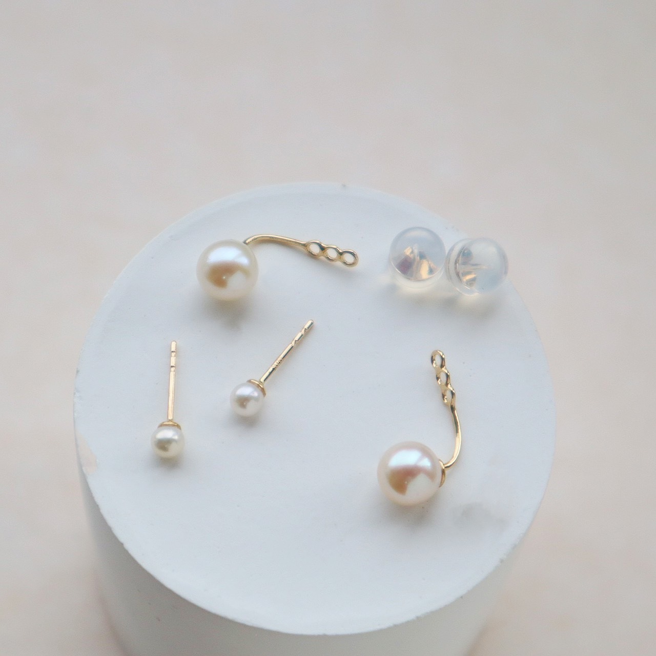 10K/音符珍珠耳環