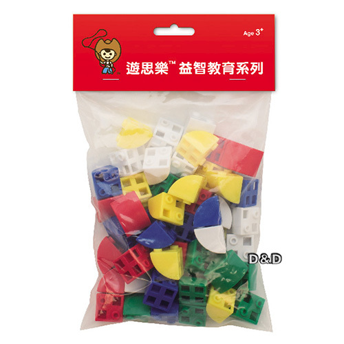 《 少年台製積木 》USL 1/4 圓連接方塊(5色,50pcs)