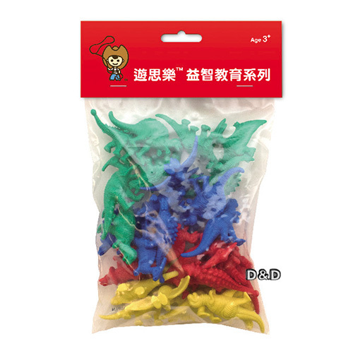 《 少年台製積木 》恐龍模型(軟質，32pcs)
