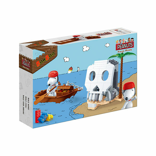 《 BanBao 邦寶積木 》史奴比系列 - 發現骷髏島