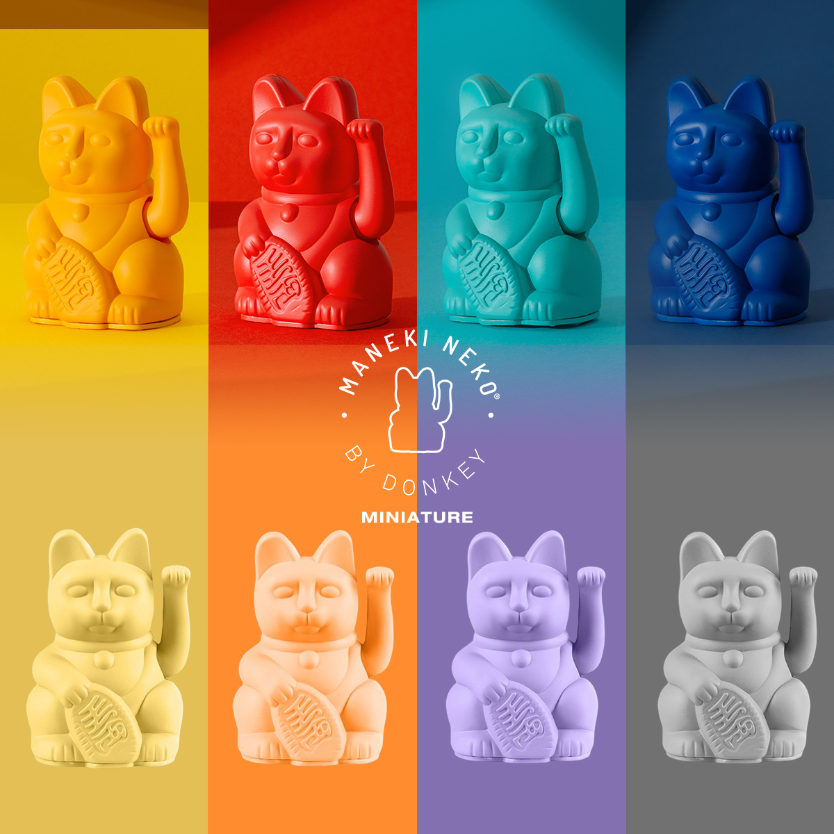 德國品牌DONKEY 幸運繽紛 祈福招財貓 - 迷你版