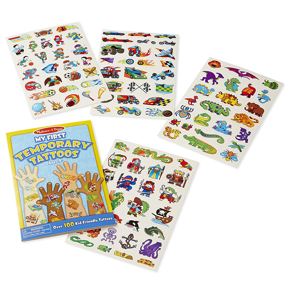 《 美國 Melissa & Doug 》 貼紙簿-紋身貼,男孩