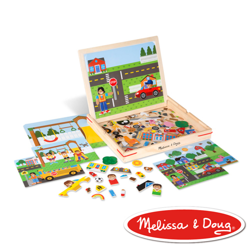 《 美國 Melissa & Doug 》益智-木質磁鐵貼場景創作遊戲板