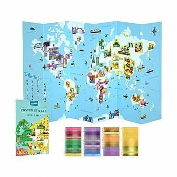 《MiDeer》數字海報貼貼樂-世界地圖