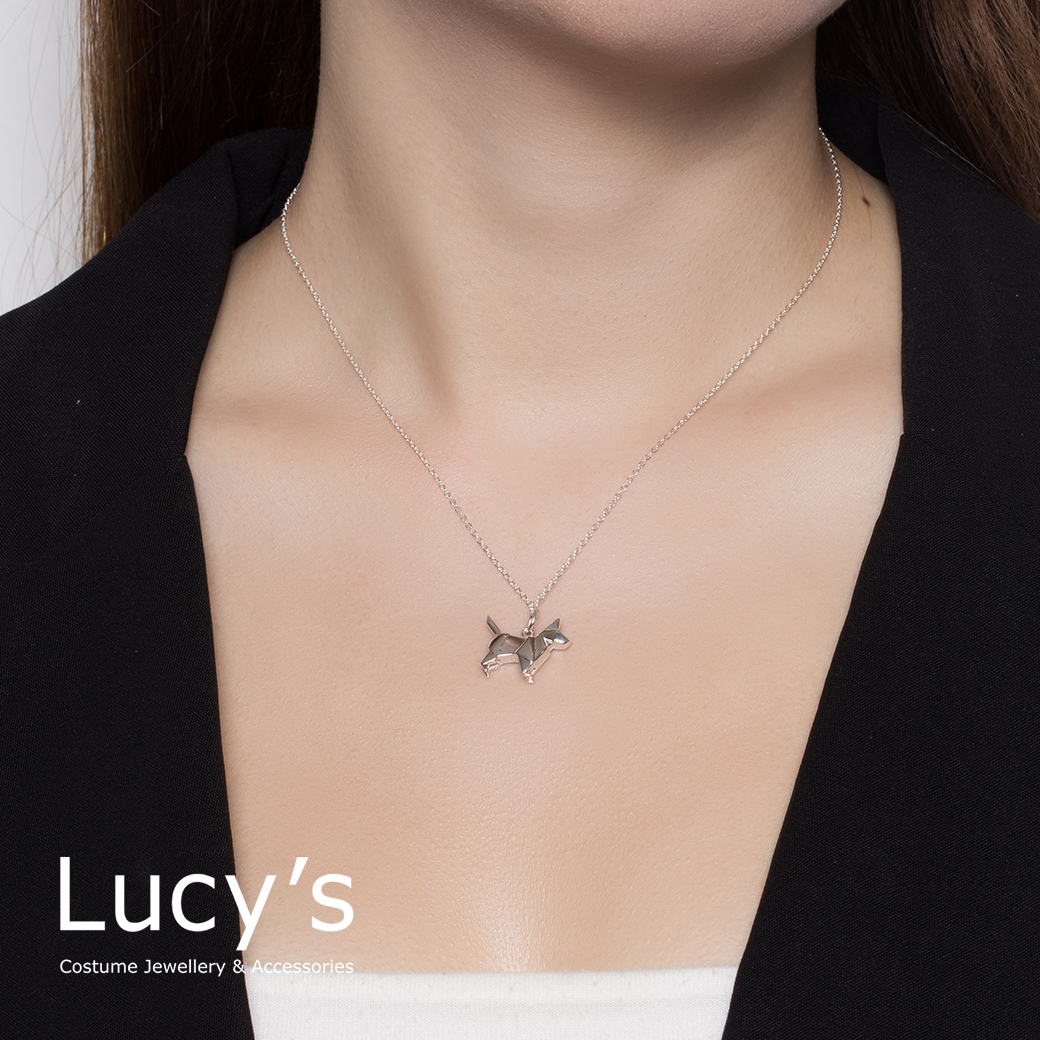 純銀摺紙系列｜狗 項鍊 (58988)
