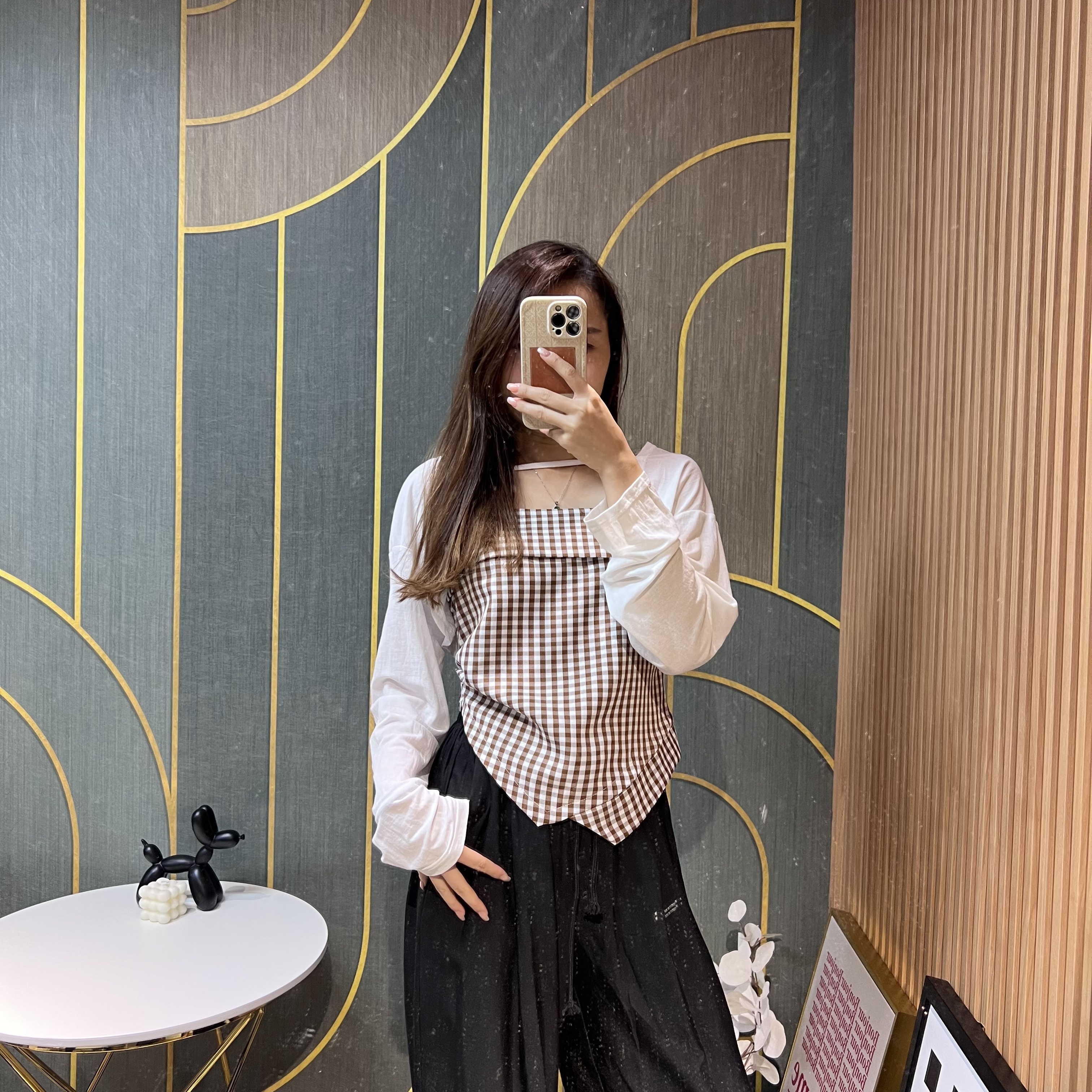 【Hoi2推介】吊帶格仔TOP附送外套