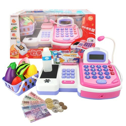 《 KIDMATE 》歡樂感應收銀機(粉)(台幣版)