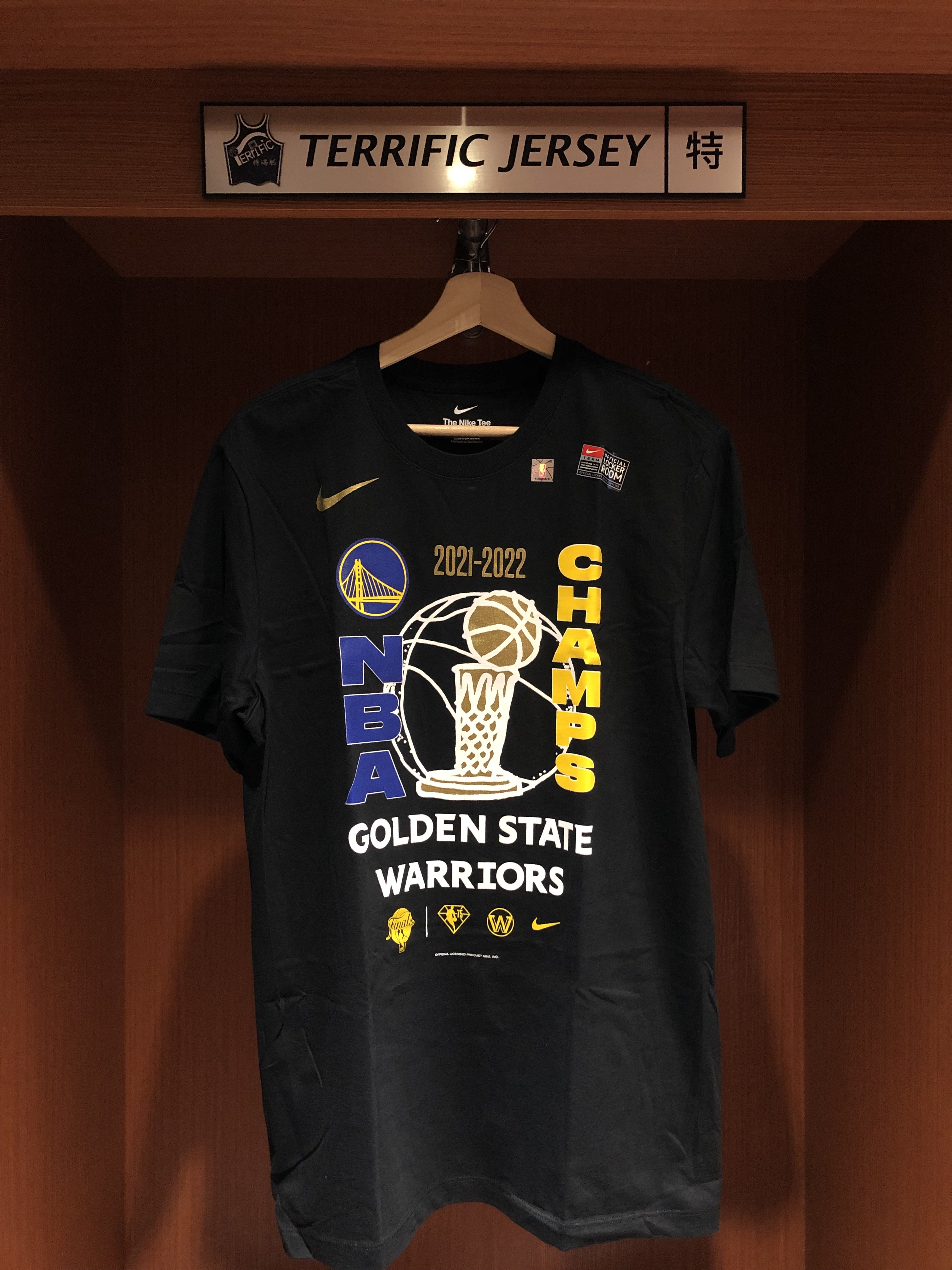 NBA短袖 Golden State Warriors 金州勇士 2022冠軍 冠軍黑 Locker Room Nike Tee 全新