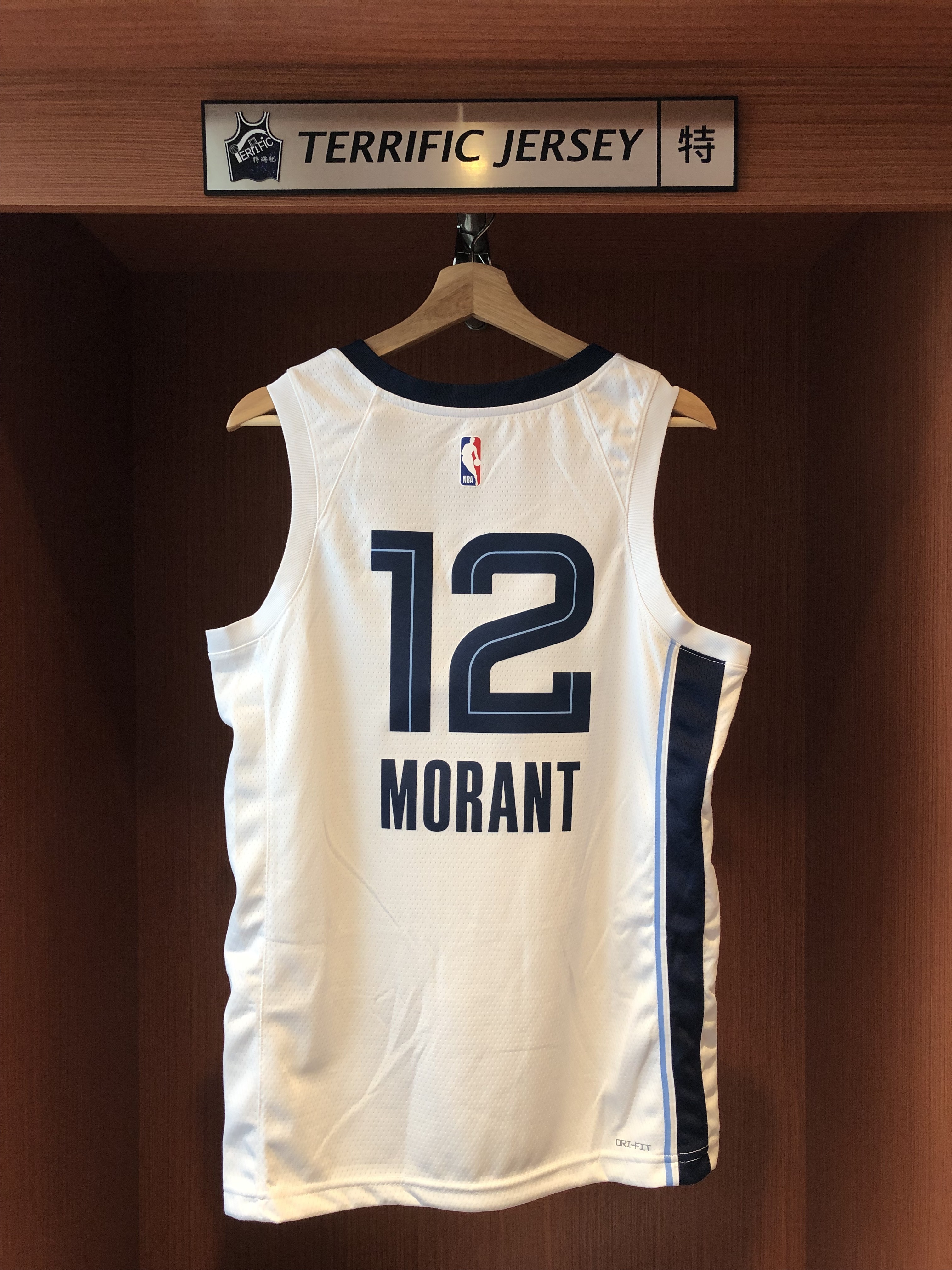NBA球衣 Ja Morant 曼非斯灰熊白 Association Nike Swingman 球迷版 熱轉印 全新