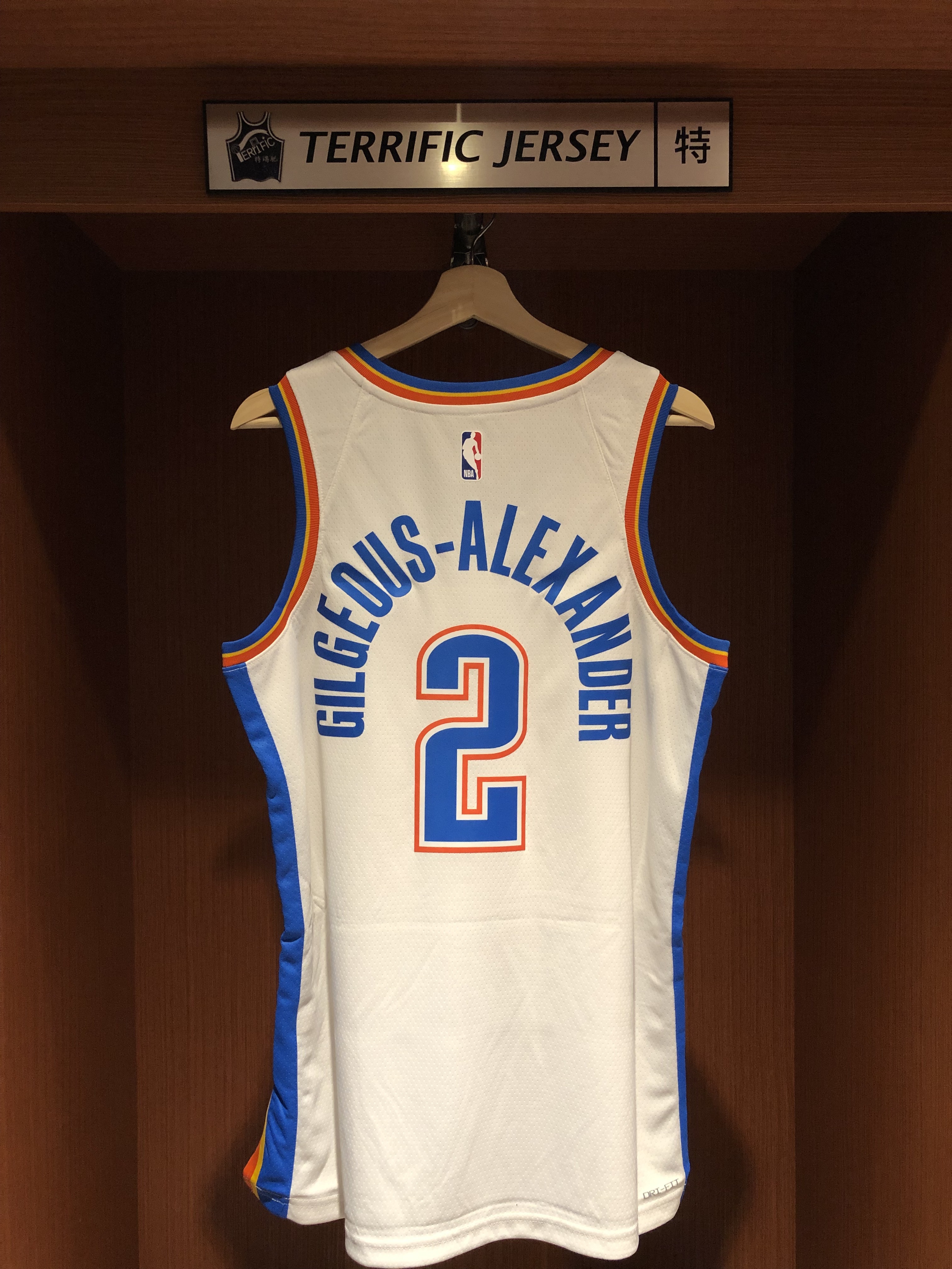 NBA球衣 Shai Gilgeous-Alexander 奧克蘭荷馬雷霆白 Association Nike Swingman 球迷版 熱轉印 全新