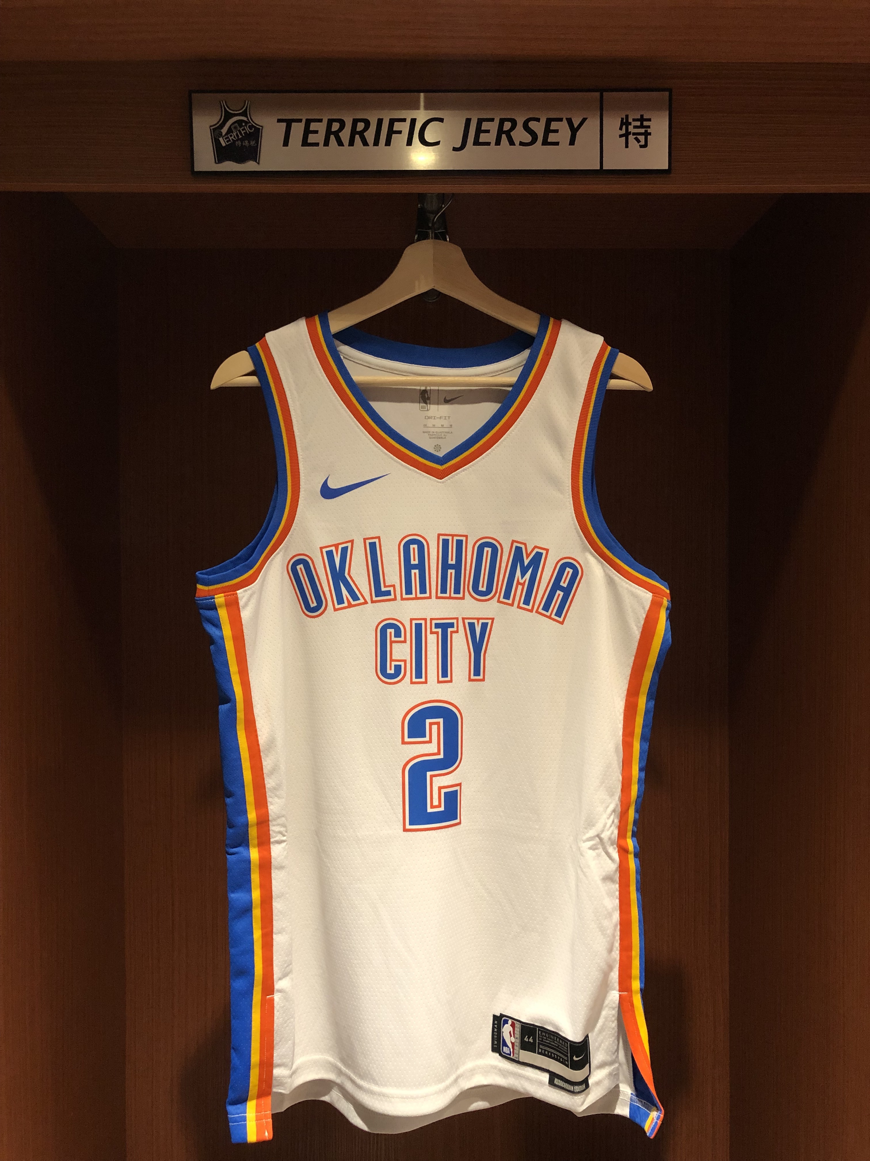 NBA球衣 Shai Gilgeous-Alexander 奧克蘭荷馬雷霆白 Association Nike Swingman 球迷版 熱轉印 全新