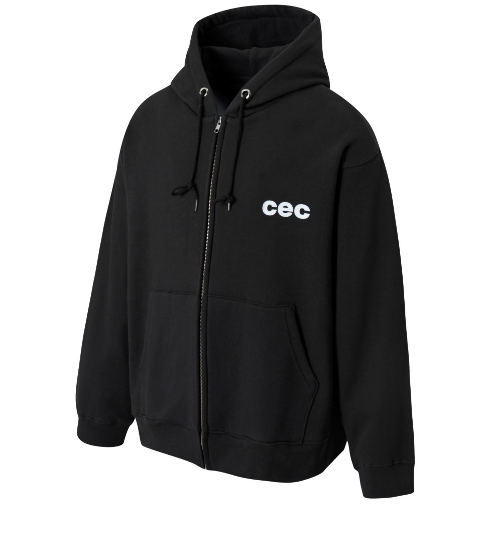 Chance Chance CEC ZIP-UP HOODIE - BLACK