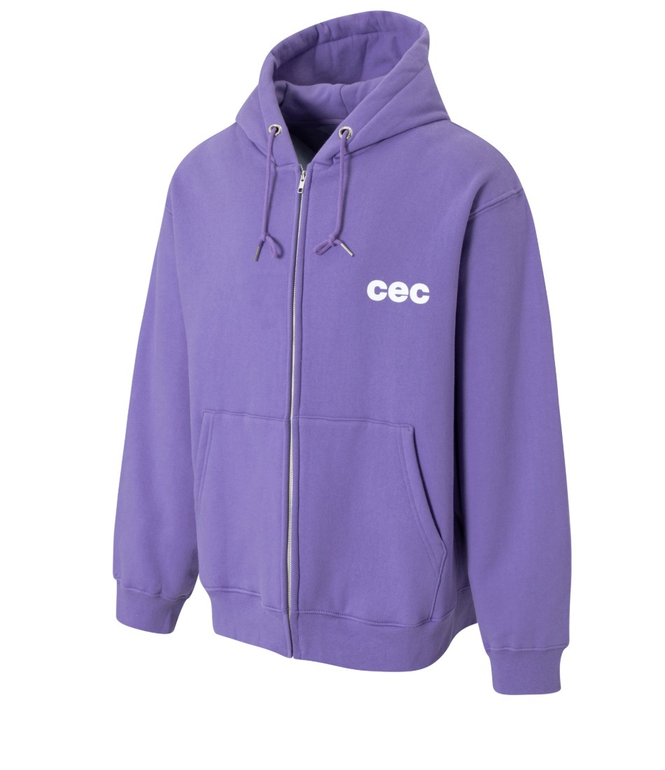 Chance Chance CEC ZIP-UP HOODIE - PURPLE