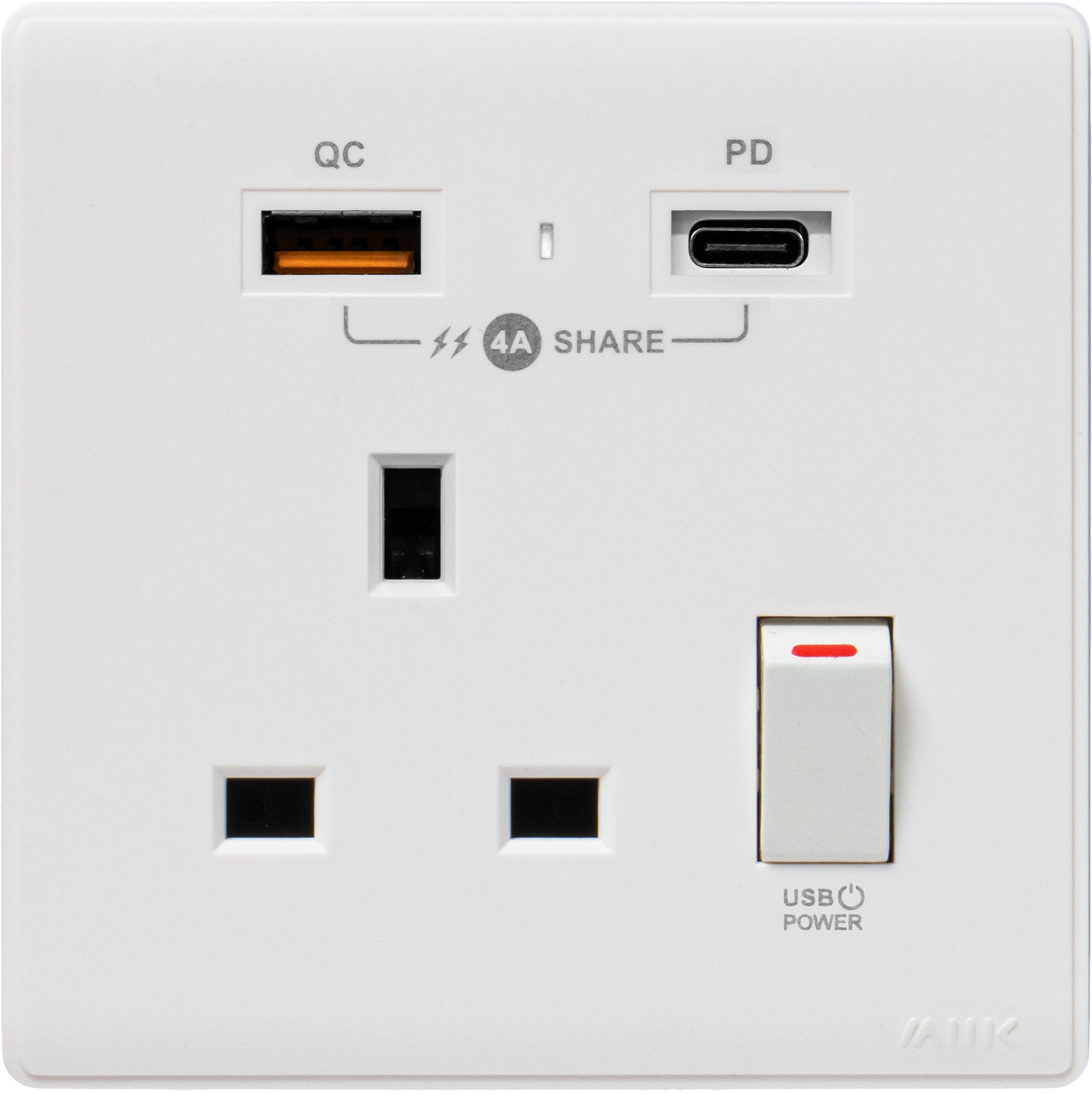 M2K 【PDQC】單蘇 Type C/USB電制 (陶瓷白) 《啞白》